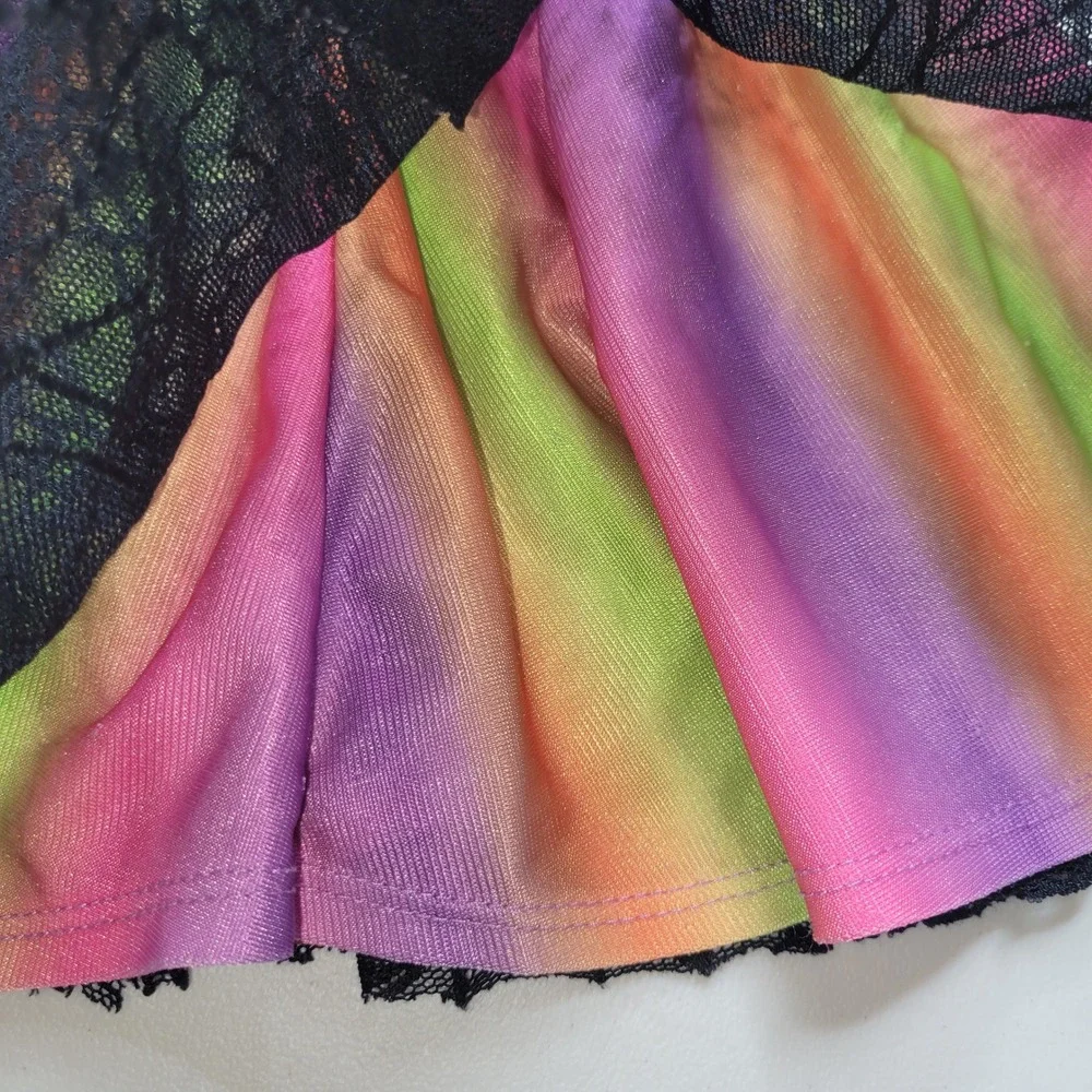 Way‎ To Celebrate Toddler Girls Ruffled Black Spider Web Tulle Tutu Skirt